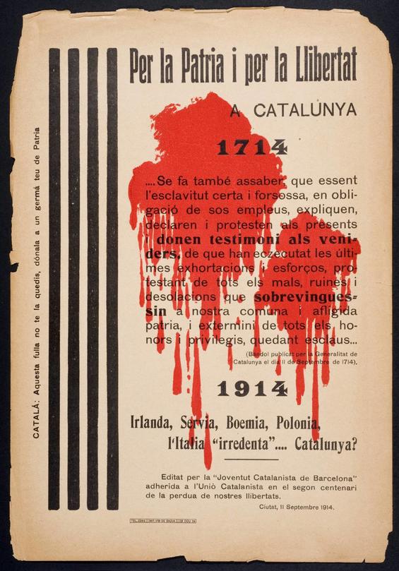 Manifest 200 aniversari. Joventut Catalanista de Barcelona. 1914