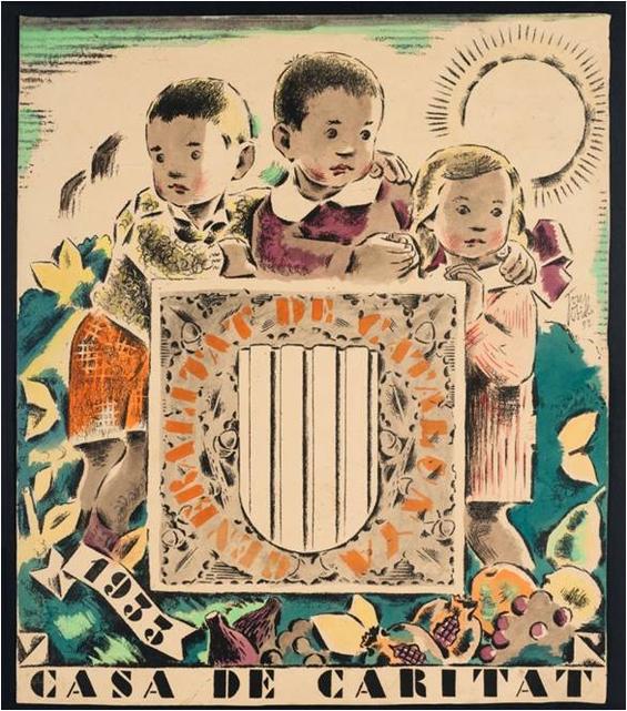 Calendari de la Casa de Caritat per a 1933, de Josep Obiols (1932)