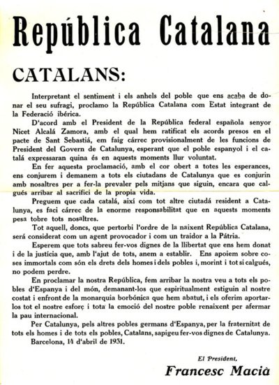 Ban de proclamació de la República Catalana